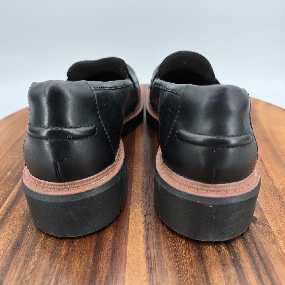 Clarks Shoes Womens 8 M Black Leather Westlynn Bay Slip On Comfort Loafers - Picture 4 of 8